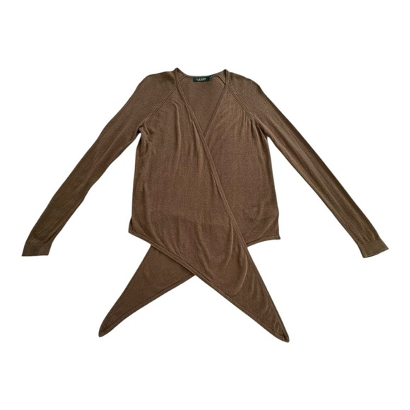 Lauren Ralph Lauren Linen Open-Front Cardigan Sweater - Size Medium - Picture 3 of 10